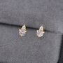 Sterling Silver Alexandrite Blue Purple Cz Stud Earrings, thumbnail 3 of 12