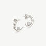 Gold Or Silver Women's Dainty Crescent Moon And Star Stud Earrings, thumbnail 5 of 6
