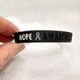 Black Awareness Ribbon Bracelet Wristband, thumbnail 1 of 9