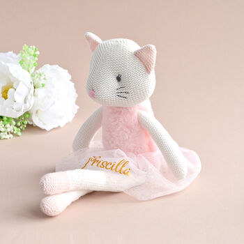 Personalised Cat Knitted Soft Toy, 2 of 4