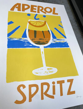 Aperol Spritz Screenprint, 2 of 3