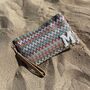 Personalised Chevron Stripe Pouch Wristlet Clutch Bag, thumbnail 3 of 9