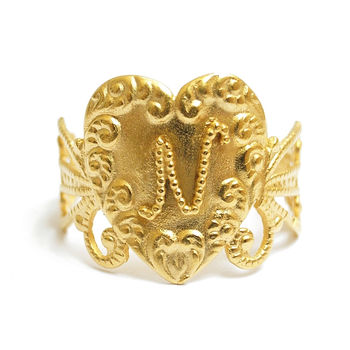 Personalised Decorative Victoriana Style Heart Ring, 4 of 10