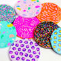 Pink And Purple Leopard Print Pocket Mirror With Pouch, thumbnail 7 of 7