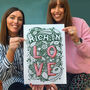 Rich In Love Floral Typography Print A4 Or A3, thumbnail 3 of 4