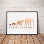 Personalised Elephant Family Foil Print, thumbnail 3 of 6