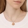 Personalised Rose Gold Plated Silver Poppy Pendant August Birth Flower, thumbnail 2 of 8