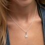 Sterling Silver Sheriff's Badge Charm Necklace, thumbnail 3 of 6