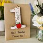 Personalised Teacher's No. One Thank You Card Keepsake, thumbnail 4 of 5