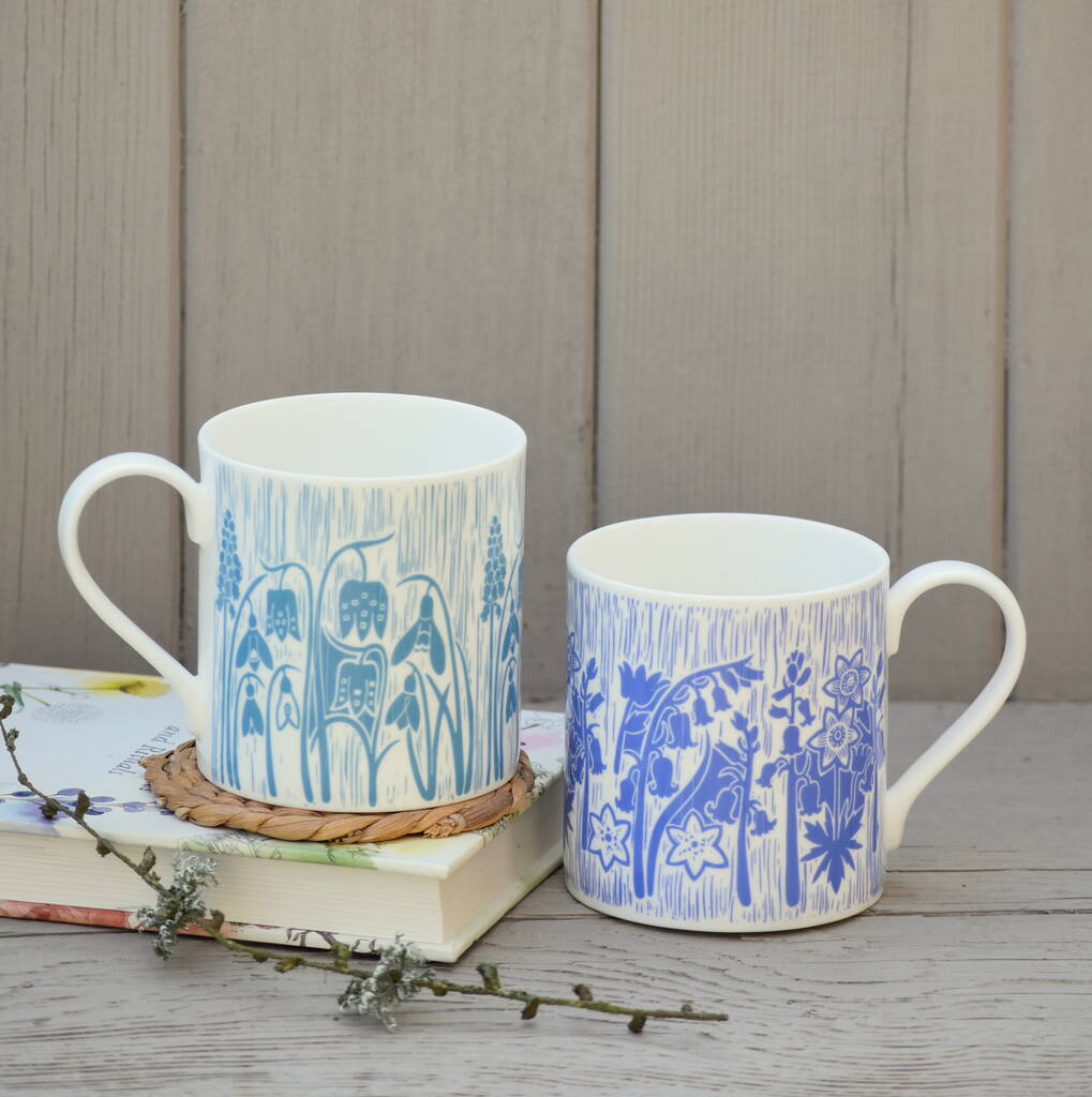 Bluebell British Made Fine Bone China Mug By hannah madden