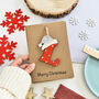 Personalised Santa Alphabet Letter Christmas Card, thumbnail 1 of 4