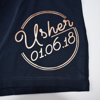 Groomsmen Name, Date And Title Wedding Boxer Briefs, 7 of 9