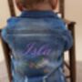 Personalised Embroidered Floral Name Denim Jacket, thumbnail 1 of 7