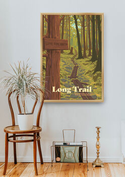 Long Trail Vermont USA Travel Poster Art Print, 5 of 8