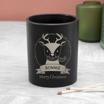 Personalised Cute Reindeer Candle Holder, 6 of 8