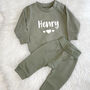 Personalised Name With Heart Baby Jogger Set, thumbnail 4 of 7