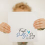 First Father's Day Blue Or Pink Script Card, thumbnail 1 of 5