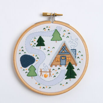 Log Cabin Mini Embroidery Kit, 5 of 5