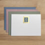 Philatélie Letterpress Notecard Set Featuring Vintage Stamps, thumbnail 1 of 3