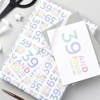 40th Birthday Wrapping Paper Set, 3 of 11