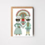 Folk Art Wedding Card, thumbnail 1 of 2