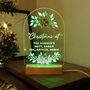 Personalised Christmas Poinsettia Wooden Based LED Christmas Light, thumbnail 4 of 12