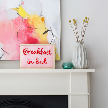 Breakfast In Bed Embroidery Artwork, 2 of 5