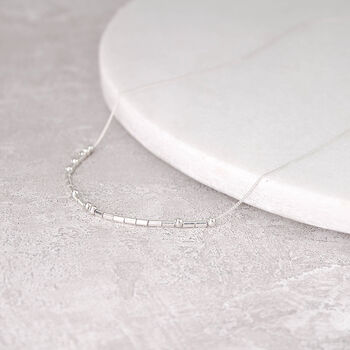 Sterling Silver 'Strong Woman' Morse Code Necklace, 3 of 9