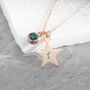 Personalised Rose Gold Star Birthstone Crystal Necklace, thumbnail 9 of 12