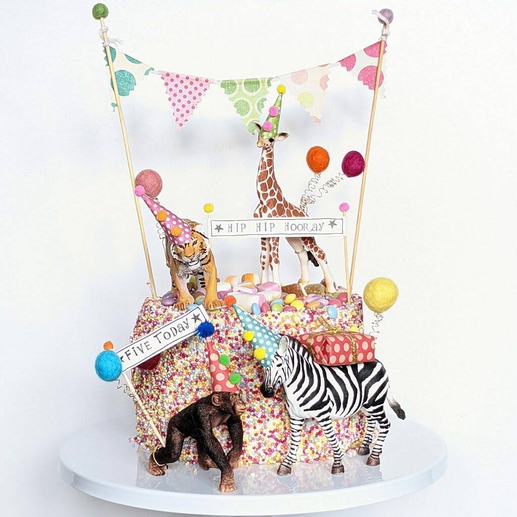 Personalised Party Animal Safari Cake Toppers By Zippitysstudio |  