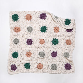 Jumbo Granny Square Blanket Easy Crochet Kit, 6 of 9