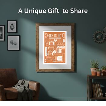 1976 Personalised 50th Birthday Fact Print Gift, 4 of 11