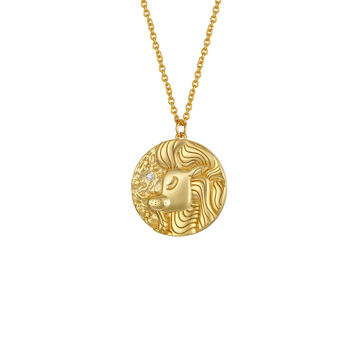 Zodiac Double Sided Gold Plated Crystal Necklace, 8 of 12
