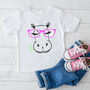Kids Personalised Hippo In Glasses T Shirt, thumbnail 1 of 5