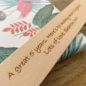 Personalised Wood 5th Anniversary Gift Ruler, 2 of 4