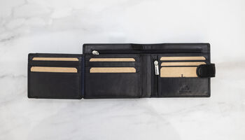 Personalised Luxury Waxed Leather Wallet Men's Gift, 5 of 7