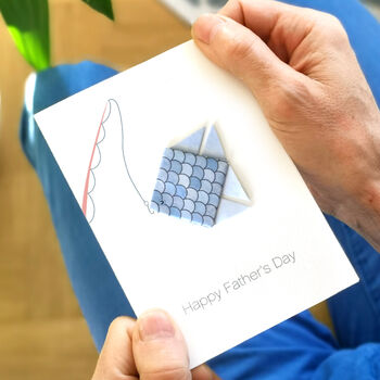 Happy Father's Day Origami Fishing Card, 3 of 5