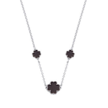 Shamrock Four Leaf Clover Sterling Silver Necklace, 2 of 3