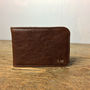 Personalised Brown Leather Card Holder, thumbnail 2 of 4