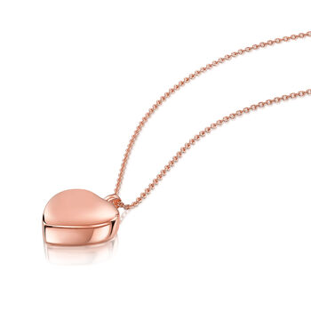 Heart Urn Ashes Necklace – 18 K Rose Gold Plate, 3 of 5