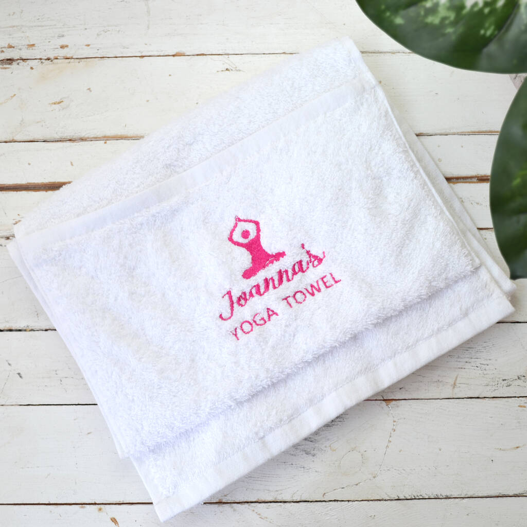 Personalised Yoga Towel With Zip Pocket, 1 of 3