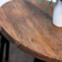 Button Pedestal Table With Four Upholstered Stools, thumbnail 3 of 8