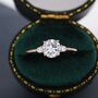 One Carat Cz Ring In Sterling Silver Plain Ring Band, thumbnail 2 of 11