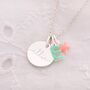 Esme Disc And Enamel Charms Name Necklace, thumbnail 2 of 7