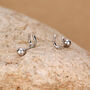 Sterling Silver Horseshoe 18 G Screw Back Stud Earrings, thumbnail 6 of 11