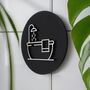 Bathroom Door Sign With Raised Bath Design, thumbnail 2 of 7