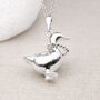 Personalised Sterling Silver Mother Goose Necklace With Heart Charm, thumbnail 3 of 8