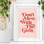 Empowering Don't Mess With The Girls Typography Print, thumbnail 1 of 4