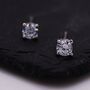 Sterling Silver Extra Small Cz Stud Earrings, thumbnail 2 of 12