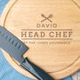 Personalised Head Chef Chopping Board, thumbnail 1 of 4